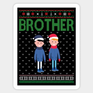 The brother ugly christmas sweater Sticker